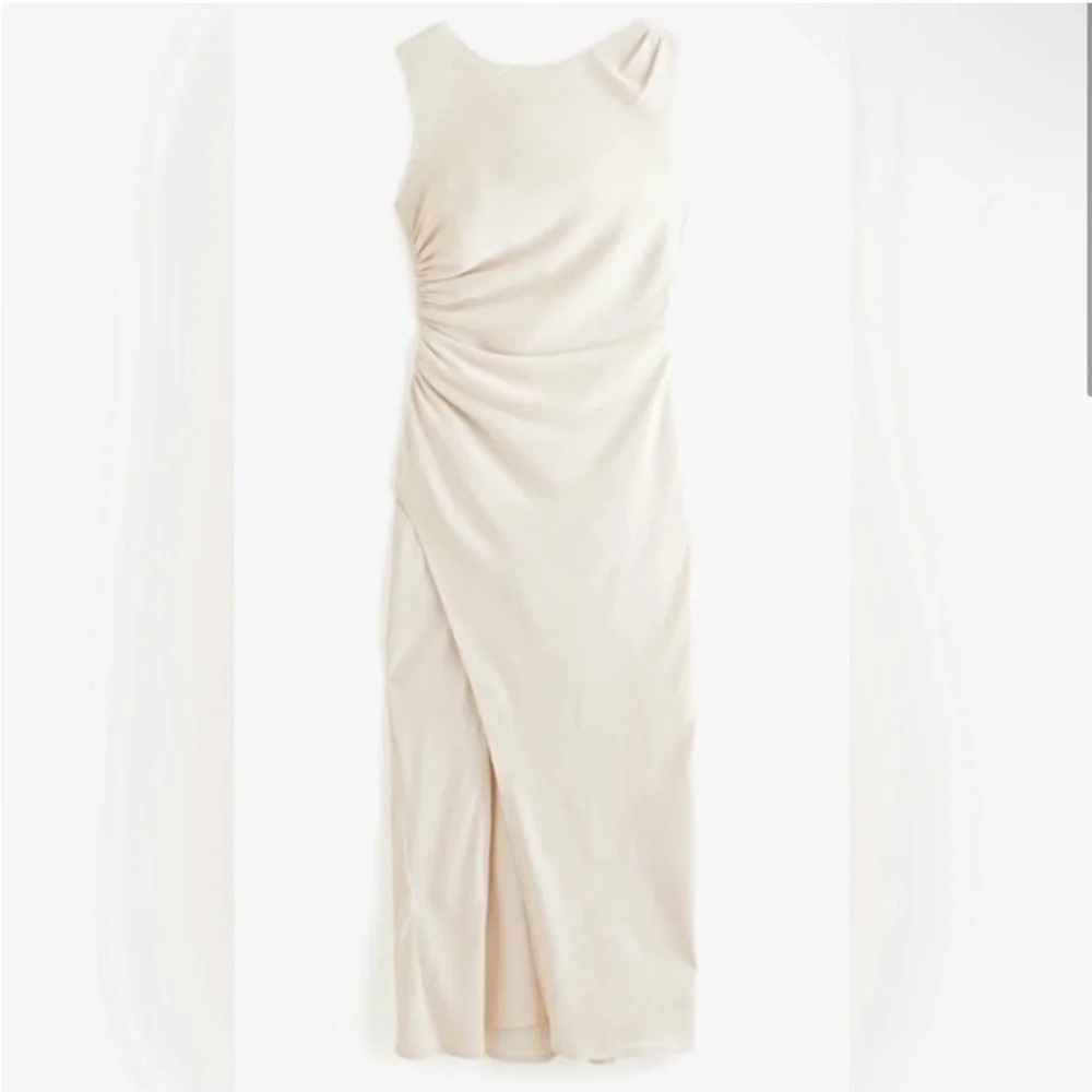 Abercrombie & Fitch High Neck Draped Shell Midi Dress
